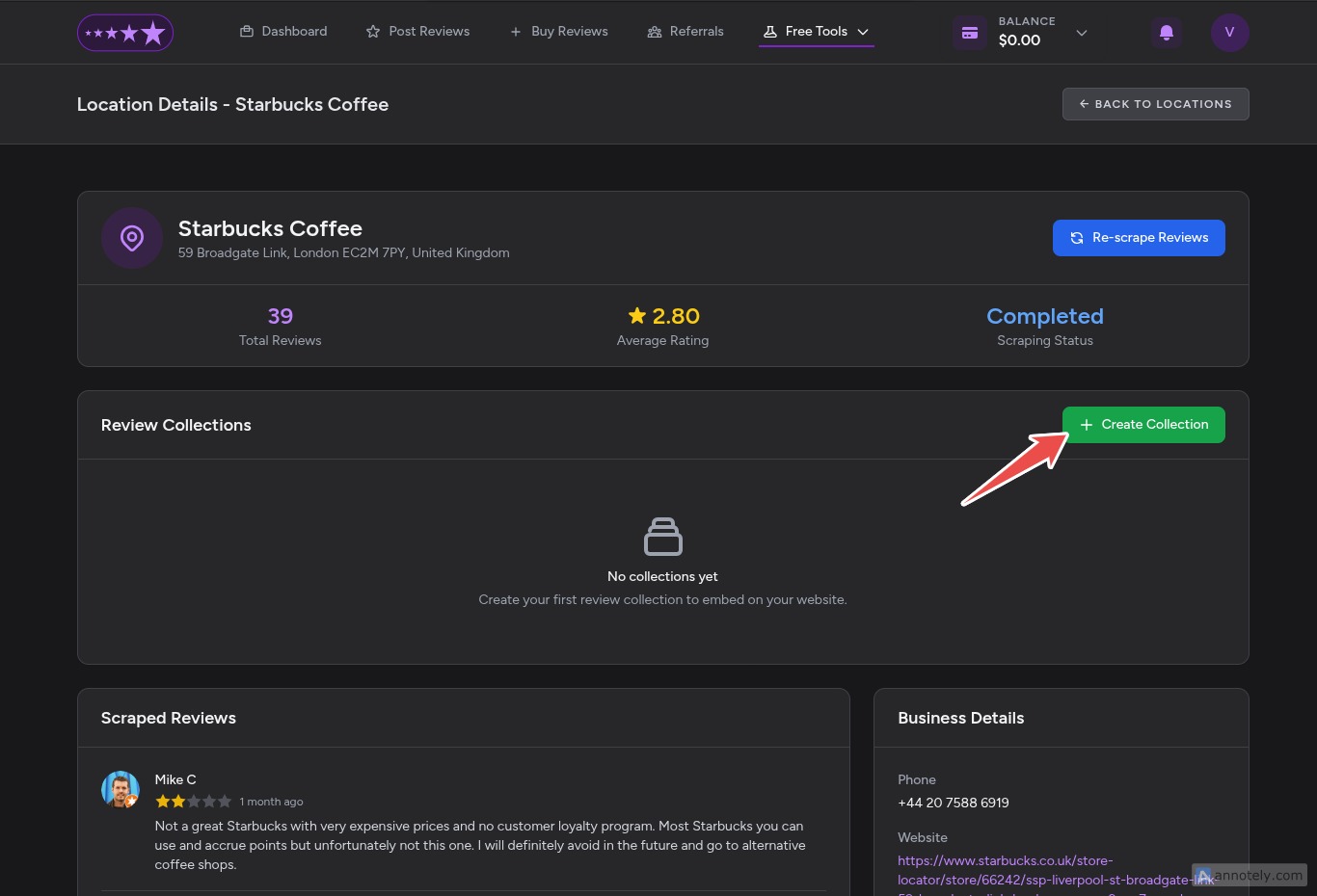 Click on Create Collection