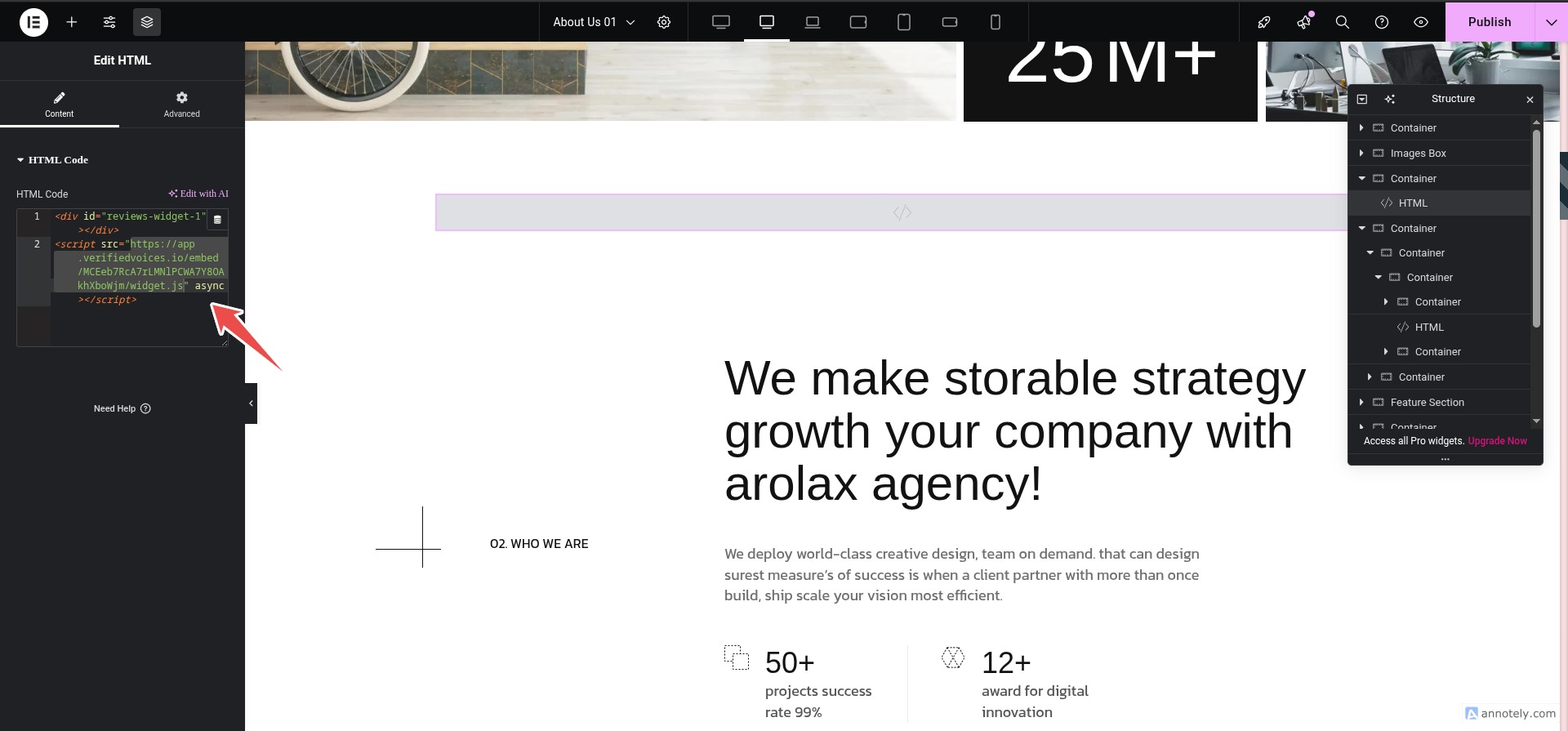 Paste Embedded Link Into Your Website